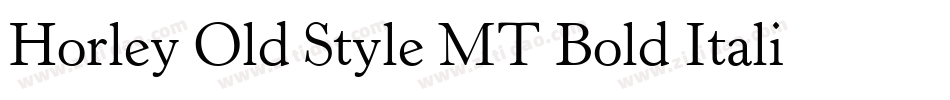 Horley Old Style MT Bold Italic字体转换